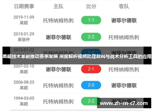 英超技术革新推动赛事发展 深度解析视频助理裁判与战术分析工具的应用