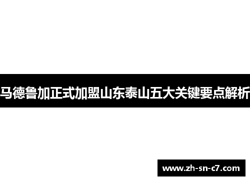 马德鲁加正式加盟山东泰山五大关键要点解析